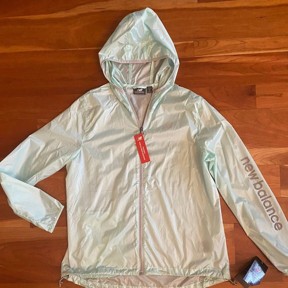 WOMEN'S NEW BALANCE PACKABLE WIND/WATER RESISTANT JACKET SZ XL NWT - Picture 1 of 8